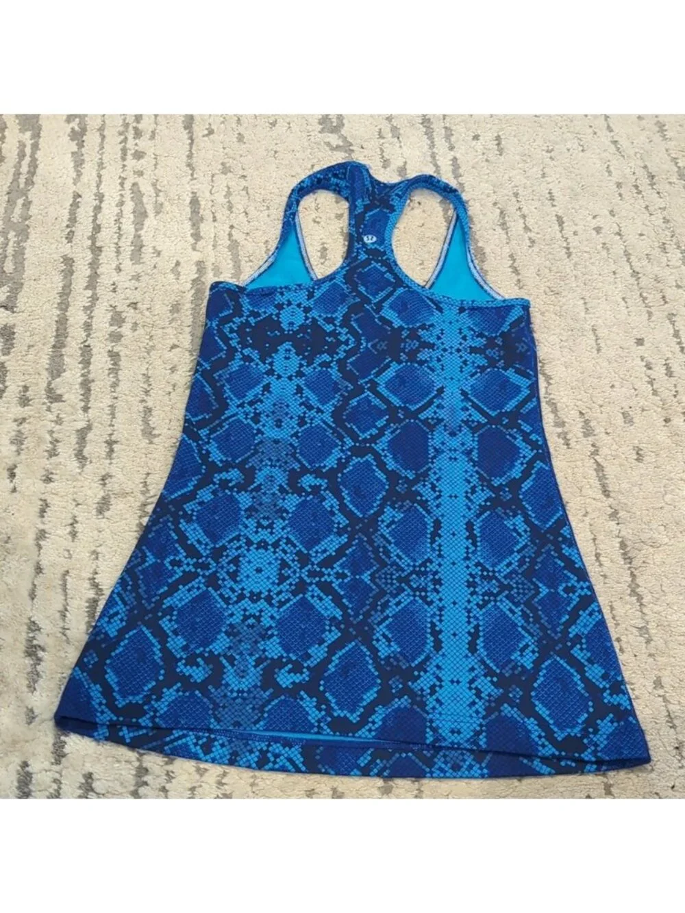 Lululemon Cool Racerback Mini Ziggy Snake Pipe Dream Blue Sapphire